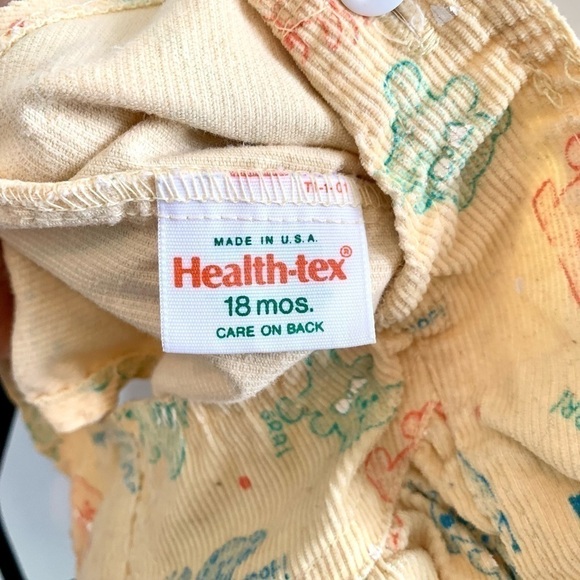 Vintage Healthtex corduroy overalls jumpsuit romper animal print gender neutral - Picture 4 of 7